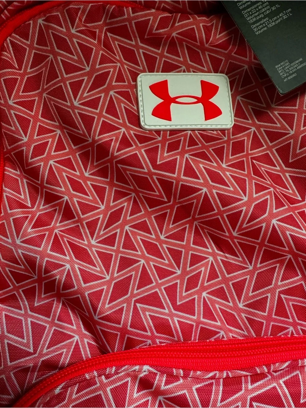 Under Armour Girls Pink Geometric Pattern Backpack NWT